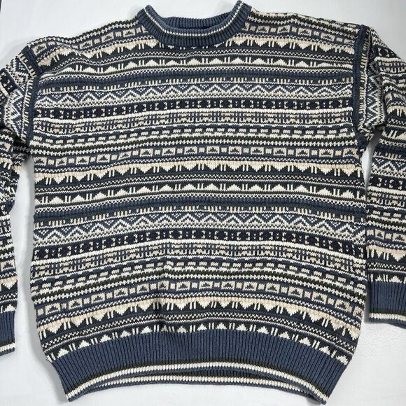 Northern Isles Other - VTG Northern Isles Knit Sweater Mens XL Multicolor Fair Isle Crew Neck Pullover